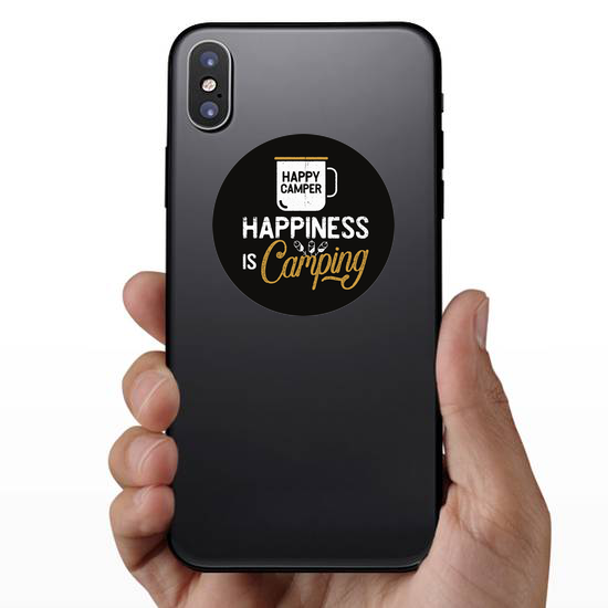 Happiness Is Camping Sticker