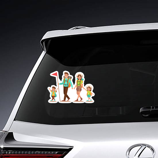Happy Family Camping Sticker