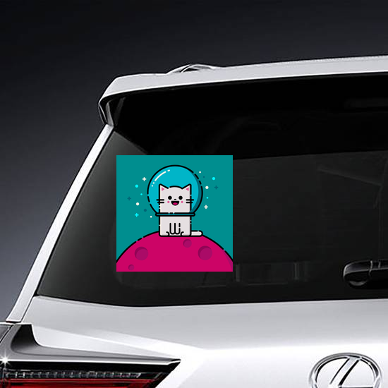 Happy Space Cat Sticker