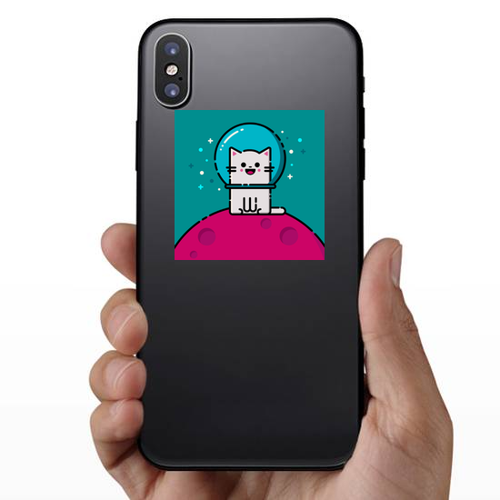 Happy Space Cat Sticker