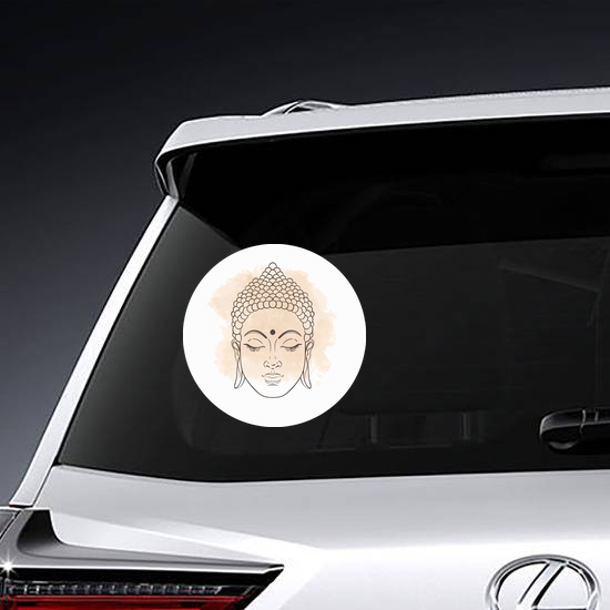 Head Of Buddha Illustration Sticker