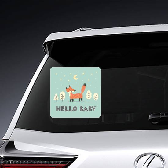 Hello Baby Fox Sticker