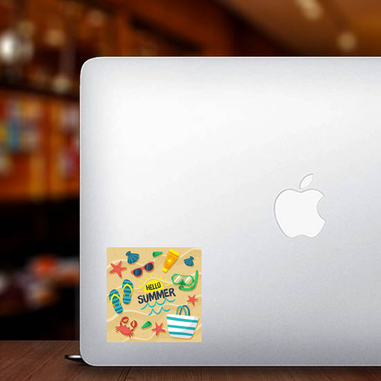 Hello Summer Beach Sticker