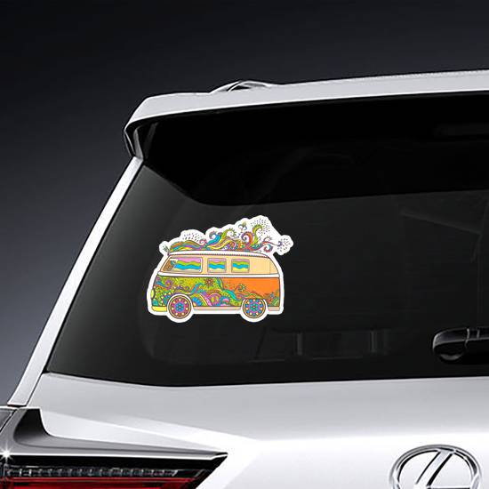 Hippie Mini Van Sticker example