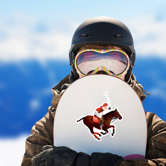 Horse And Polo Player Sticker