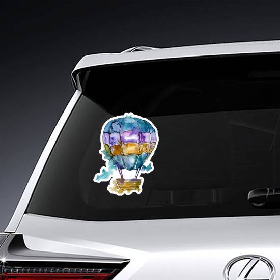 Hot Air Balloon Illustration Watercolor Sticker