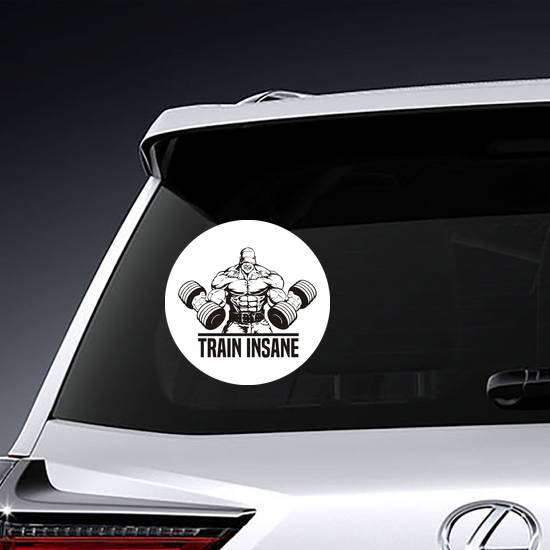Huge Bodybuilder Train Insane Sticker