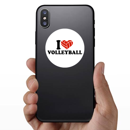 I Heart Volleyball Ballheart Sticker
