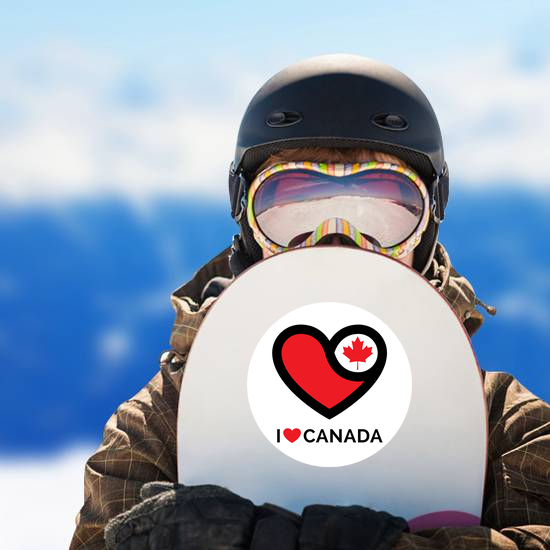 I Love Canada Circle Sticker