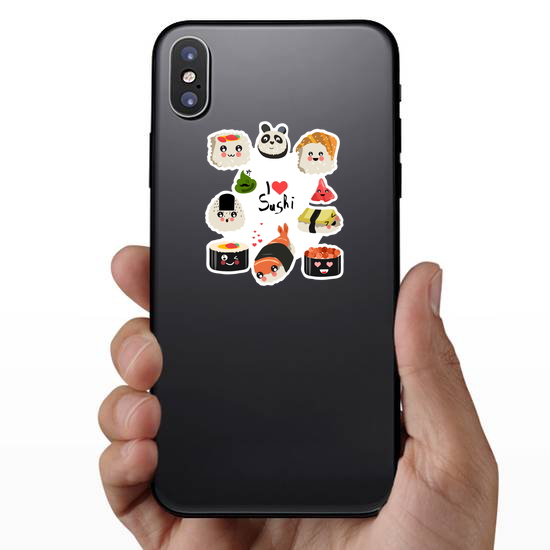 I Love Sushi Rolls Sticker