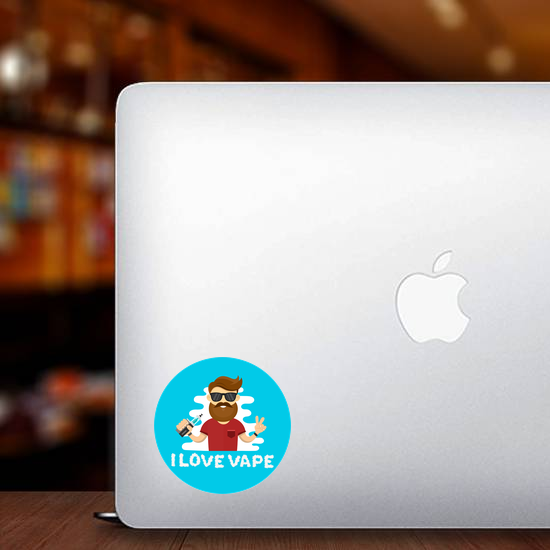 I Love Vape Hipster Sticker