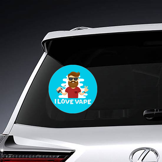 I Love Vape Hipster Sticker