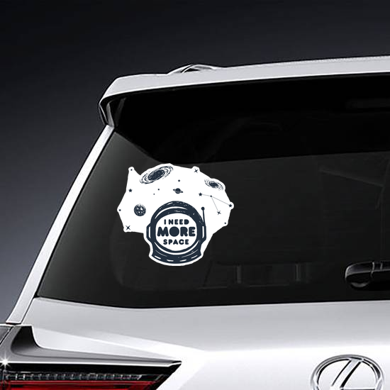 I Need More Space Astronaut Helmet Sticker