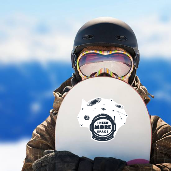 I Need More Space Astronaut Helmet Sticker