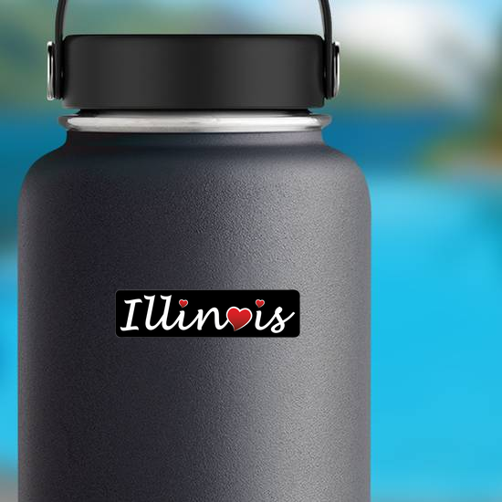 Illinois Hearts Sticker
