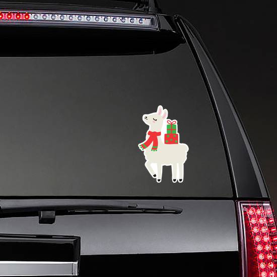 Illustration Of Cute Holiday Llama Sticker