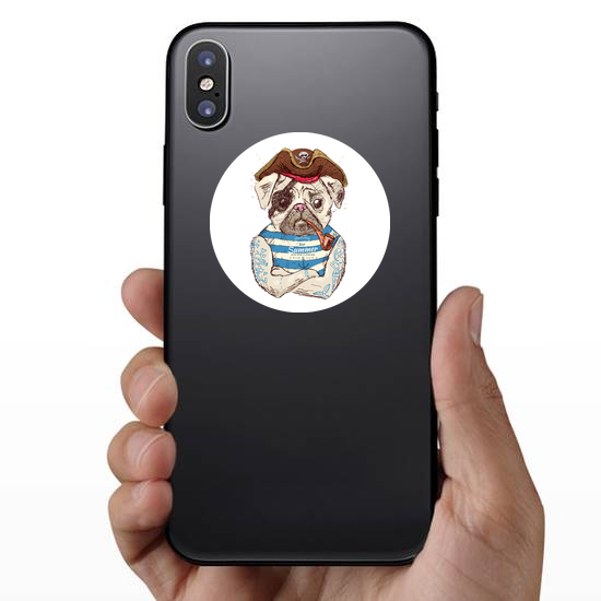 Illustration Of Pirate Pug Sticker