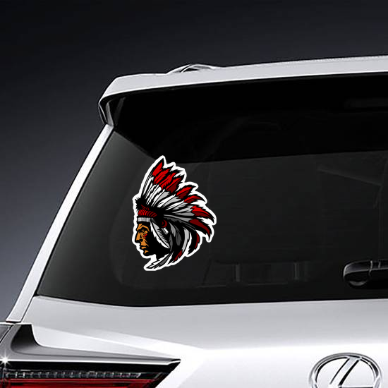 Indian Chief Mascot Sticker