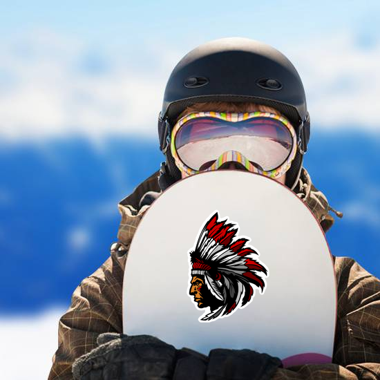 Indian Chief Mascot Sticker