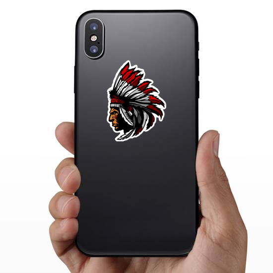 Indian Chief Mascot Sticker