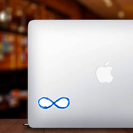 Infinity Sign, Made Of Blue Watercolor Sticker