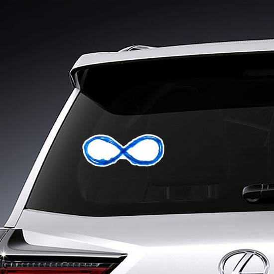 Infinity Sign, Made Of Blue Watercolor Sticker