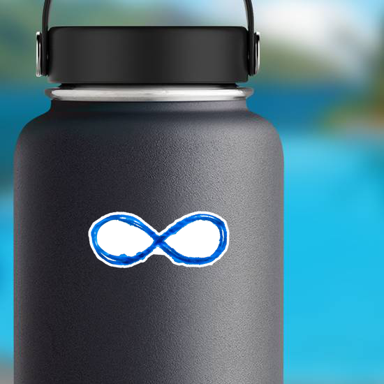 Infinity Sign, Made Of Blue Watercolor Sticker