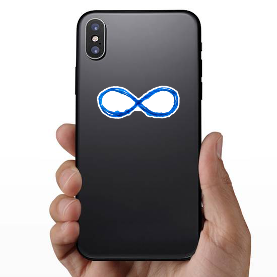 Infinity Sign, Made Of Blue Watercolor Sticker