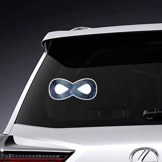 "infinity"Sign Black Sparkle Watercolor Sticker example