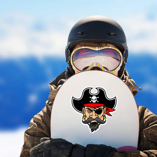 Intimidating Pirate Mascot Sticker