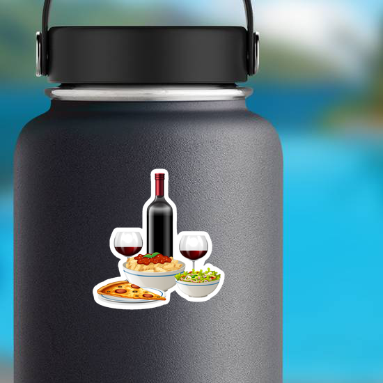 Italian Food And Wine Sticker