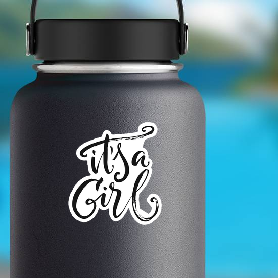 It's a Girl Calligraphy Sticker