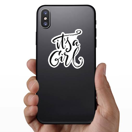 It's a Girl Calligraphy Sticker