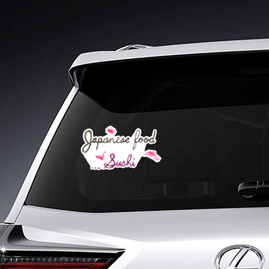 Japanese Food Sushi Hand Written Sticker