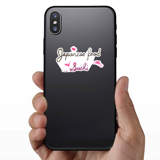 Japanese Food Sushi Hand Written Sticker