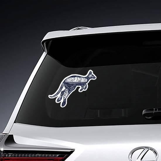 Kangaroo Double Exposure Sticker example