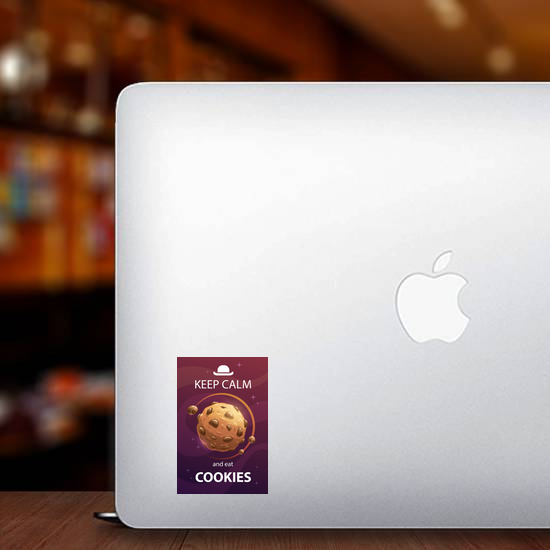 Keep Calm And Eat Cookies Space Sticker
