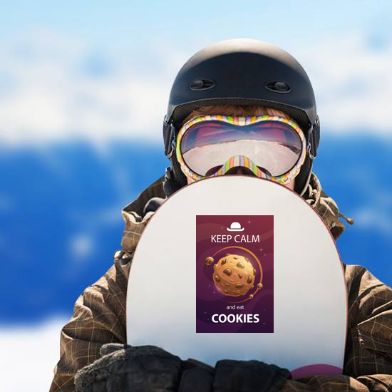 Keep Calm And Eat Cookies Space Sticker