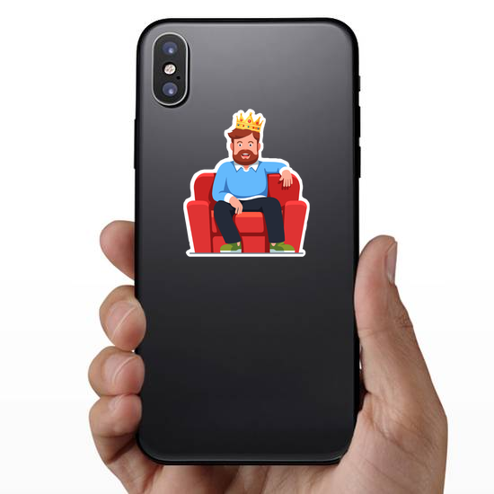 King Of The Couch Sticker