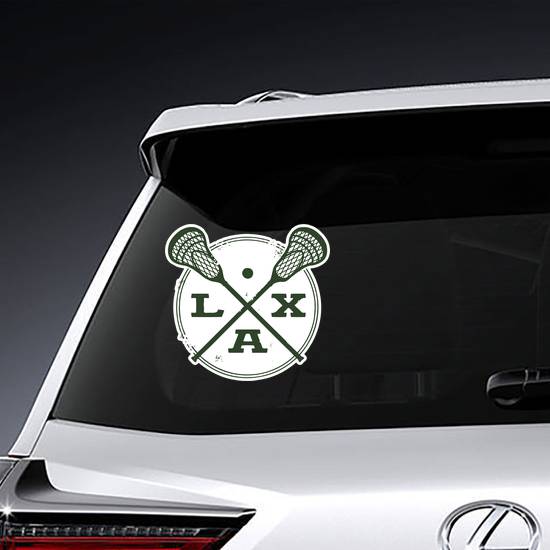 Lacrosse Lax Vintage Style Stamp Sticker