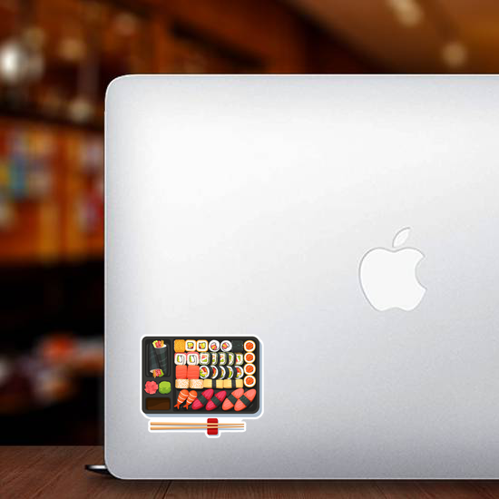 Large Sushi Tray With Chopsticks Sticker