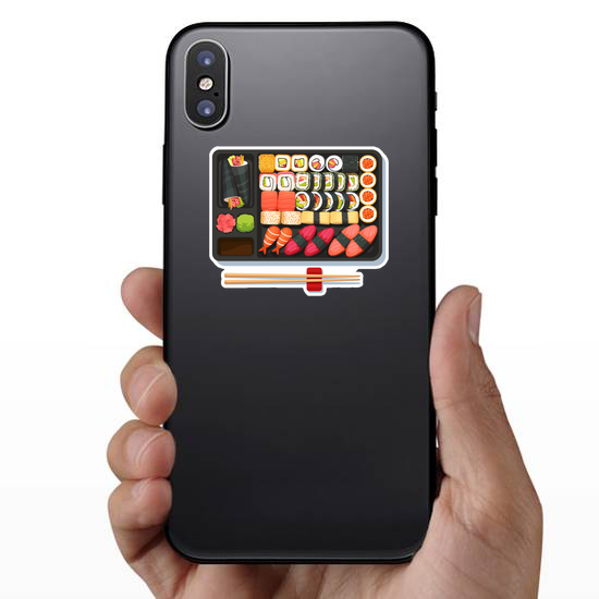 Large Sushi Tray With Chopsticks Sticker