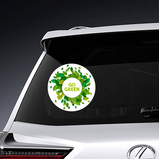 Leaves Go Green Sticker example