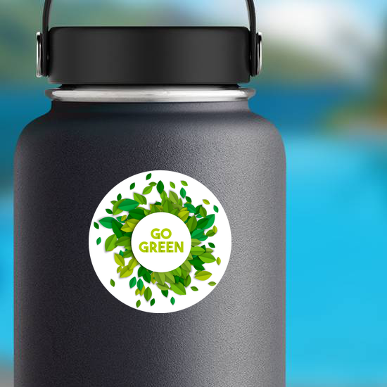 Leaves Go Green Sticker