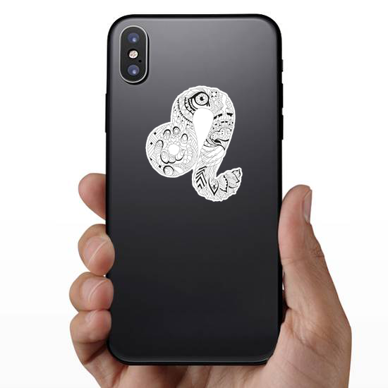 Leo Black And White Design Sticker