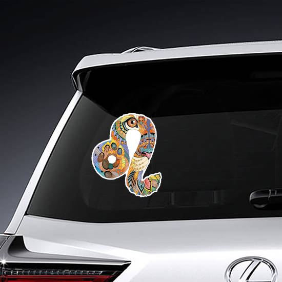 Leo Zodiac Colorful Design Sticker