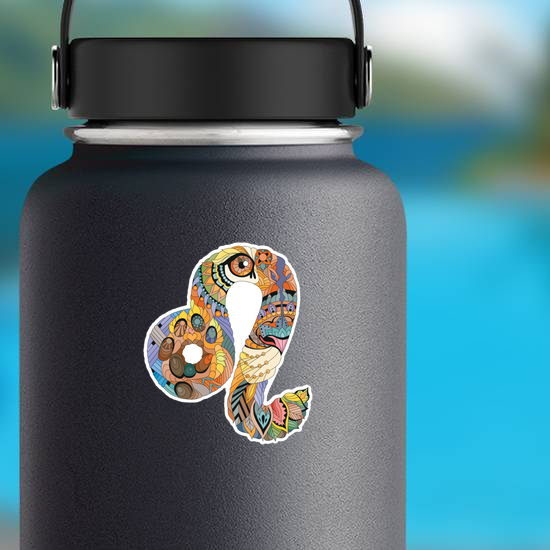 Leo Zodiac Colorful Design Sticker