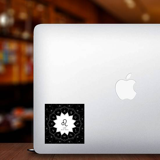 Leo Zodiac Signs Star Sky Background Sticker