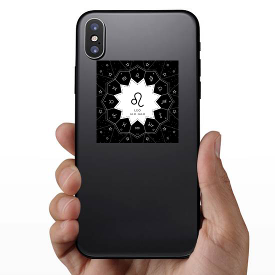Leo Zodiac Signs Star Sky Background Sticker