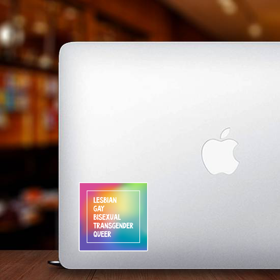 Lgbtq Sign Blurred Rainbow Sticker